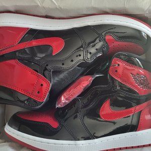 Red and Black Patent leather 1s (Size 12M)